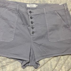 Torrid button fly gray shorts size 26 womens
